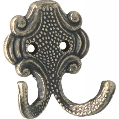 Háček 431 staromosazný leštěný 65 mm x 28 mm x 61 mm