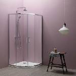 Kolpa San Полукръгла душ кабина с плъзгащи се врати Kolpasan Eco Quat 80x80 (538570)