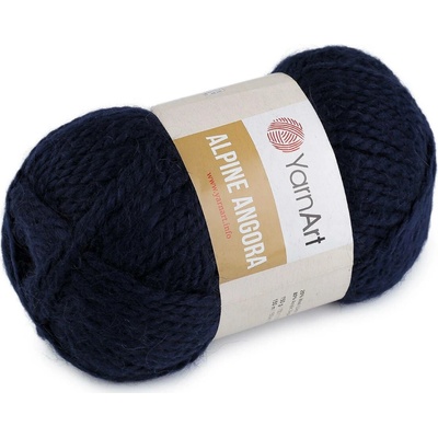Pletací příze Alpine Angora 150 g Varianta: 5 (336) modrá tmavá, Balení: 1 ks 61636/160052/286145