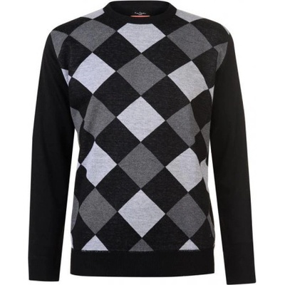 Pierre Cardin svetr Black Grey