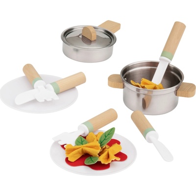 Lupilu Dřevěná sada nádobí a pomůcek do kuchyně (sada na vaření) – Zboží Dáma