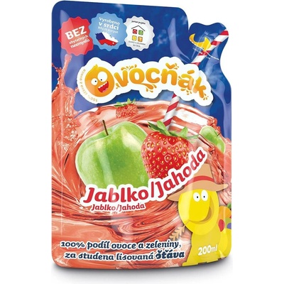 Ovocňák Mošt jablko a jahoda 200 ml