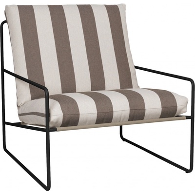 FERM LIVING Zahradní křeslo Desert, Black / Chocolate