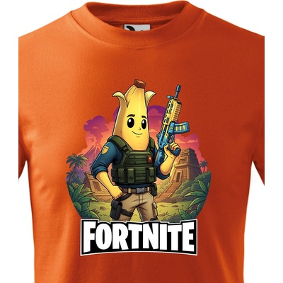Dětské tričko Peely fortnite OranžováCanvas Dětské tričko Bezvatriko.cz 3209