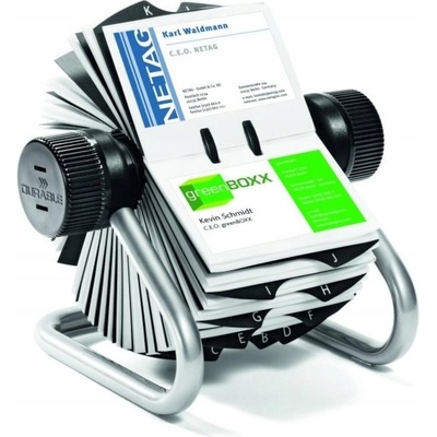Durable VISIFIX rotačný stolový vizitkár ROTARY FILE strieborný