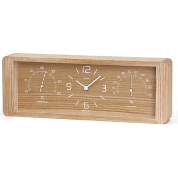 Lemnos Yokan часовник с термометър и хигрометър, ясен (LC11-06 NT)