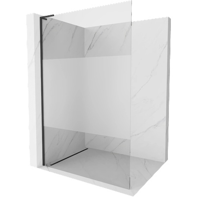 Mexen Kioto L душ преграда Walk-in 80 x 200 см, прозрачна/скреж, черна - 800-080-103-70-35 (800-080-103-70-35)