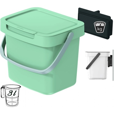 Systema Q Collect Odpadkový koš světle zelený, 3 l