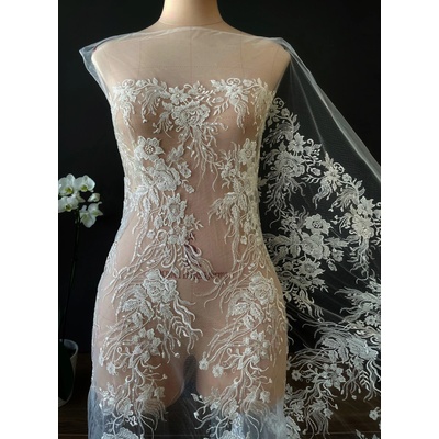 Čipka (LDR-104) Off-white (Mléčno biela) (#1)