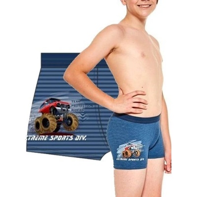 Monster Truck boxerky pre chlapcov modrá