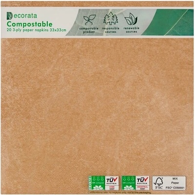 Decorata Servítky 3V 33x33 cm 20 ks
