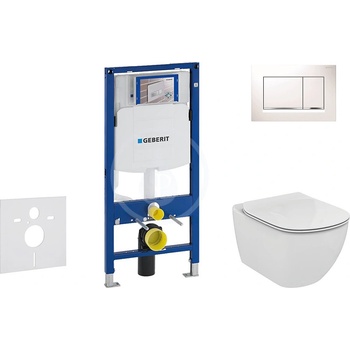 Geberit Duofix tlačidlo Sigma30 biela/lesklý chróm/biela Ideal Standard Tesi + sedátko 111.300.00.5 NE5