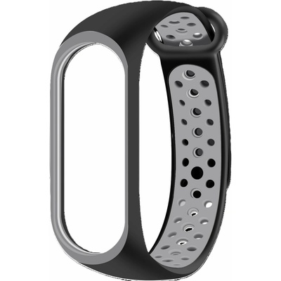 Eternico Sporty pre Xiaomi Mi band 5/6/7 solid black and gray APW-XMI7SP-SBEG