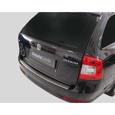 JJ & AUTOMOTIVE Ochranná nerezová lišta zadného náraznika pre Skoda Octavia II Facelift Combi