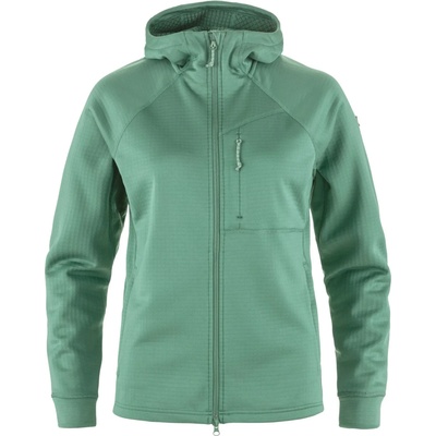 Fjällräven Дамско поларено яке Fjällräven Women's Abisko Grid Fleece Hoodie Fleece jacket - Patina Green (105-5443-0314)