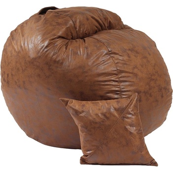 Image 1 of PUFRELAX Комплект, Барбарон и декоративна възглавница, 450л. Matusalem - Iced Coffee, Перящ се калъф, Подходящ за деца, Пълнеж с микс от мемори пяна и дунапрен, Гама Premium, 8431 (PUF-M-MP-PT-CAF)