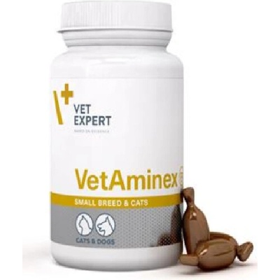 VetExpert VetAminex Small breed & cats vitamínový a minerálny prípravok pre mačky a psy 60 kapsúl