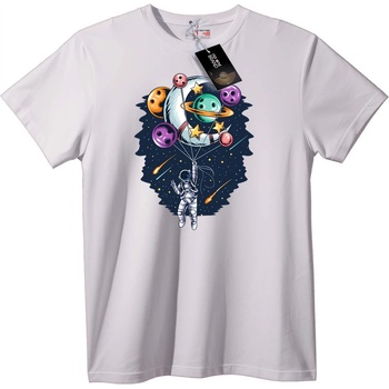 NOONEBRAND Тениска Астронавт космически балони - 2XL, Black