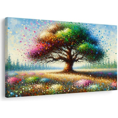 Obraz strom života ve víru barev - 60x40