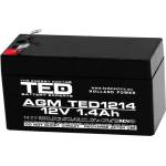 Ted electric Оловна батерия TED ELECTRIC, 12V / 1.4 Ah- 98/43, 5/53 mm AGM (TED-12V-1.4AH) - Allstore