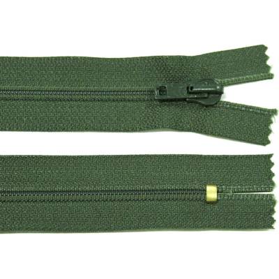 Spirálový zip no.5 nerozepínací 16cm klasický zelený