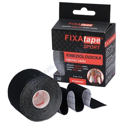 FIXAtape Standard šport tejpovacia páska čierna 5 cm x 5 m