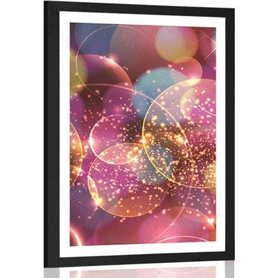 Plakát s paspartou třpytivá abstrakce - 20x30 black