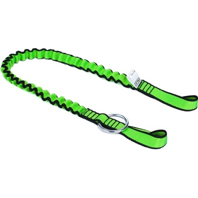 Pružný závěsný popruh NLG Lanyard na řetězovou pilu s nosností 10 kg – nylon, zeleno-černá, 850×25 mm