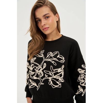 Moodo Блуза с апликация черна Moodo Moodo | Cheren | ЖЕНИ | XS