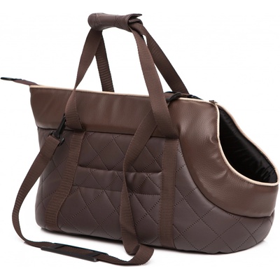 HobbyDog R1 Taška hnědá eko kůže 20 x 42 cm
