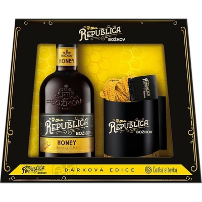 Božkov Republica Honey 35% 0,5 l (dárkové balení síťovka)