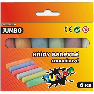 Křídy barevné chodníkové 6 ks