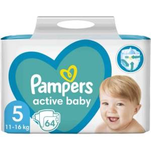 Pampers Active Baby Гигантски пакет Pampers 11-16kg Junior 5 (64бр. ) (81680827)