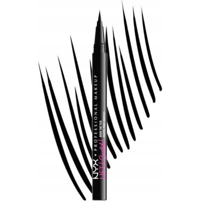 NYX Professional Makeup Lift&Snatch Brow Tint Pen Fix na obočí 10 Black 1 ml