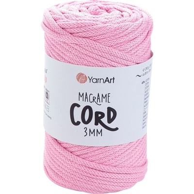 YARNART Macrame Cord 3 mm 85 m 762 Light Pink юта (Macrame Cord 3 mm 762)