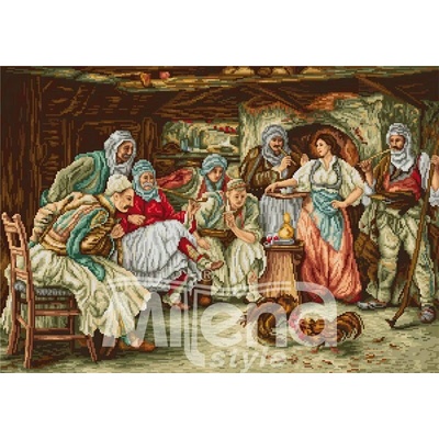 Milena Style Бой с петли - гоблен със схема конци Ariadna 1: 4