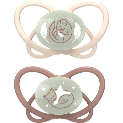 NIP Бебешка залъгалка NIP Green - My Butterfly Night, 5-18 м, 2 броя, бежови (4000821426221)