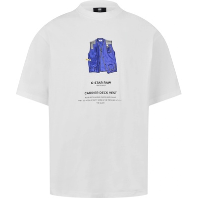 G Star Тениска G Star GStar Archive Short Sleeve T-Shirt - Wht Carrier