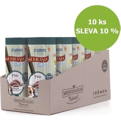 Serrano Dog Sticks Duck tyčinka 10 ks 16 x 12 g
