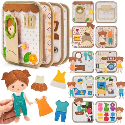 2Kids Toys Senzorická busy kniha Domeček s panenkou – Sleviste.cz