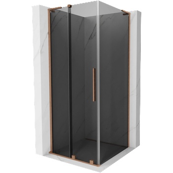 Mexen Velar L плъзгаща се душ кабина 120 x 120 см, графит, матирана мед - 871-120-120-43-65 (871-120-120-43-65)