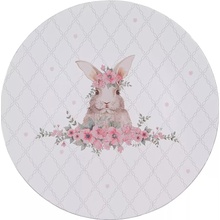 Clayre & Eef Dekoratívny tanier Floral Easter Bunny 33 cm