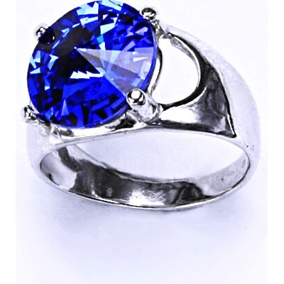 Čištín Stříbrný s krystalem Swarovski Rivoli Saphhire T 1188