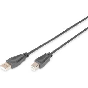 ASSMANN Високоскоростен 2.0 usb тип-b - usb тип a cu екраниран черен кабел 3 м db-300105-030-s (db-300105-030-s)