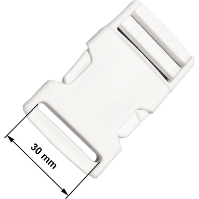 Spona plastová 30 mm farba Biela