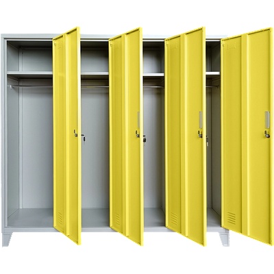 Carmen Метален шкаф Carmen CR-1604-4 JZ - сив / жълт (3580176_4)