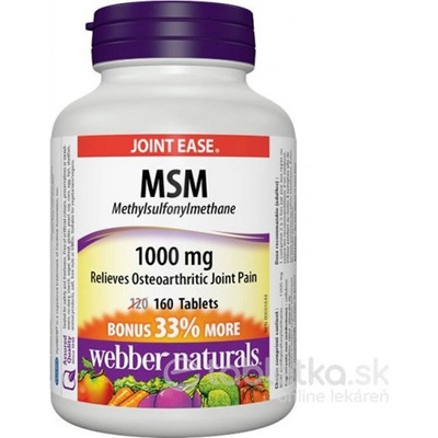 Webber Naturals MSM 1 000 mg 160 tabliet