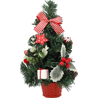 CHOMIK VIANOČNÝ STROMČEK 30 CM ČERVENÝ S CEZMINOU *2415