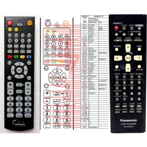 GENERAL PANASONIC N2QAJB000050, N2QAJB000051 - съвместимо дистанционно управление на марката General (N2QAJB000050, N2QAJB000051) Дистанционно