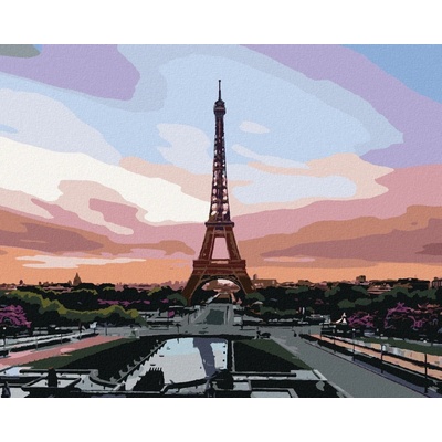 Zuty Malování Podle Čísel Paříž A Červánky 80 x 100 Cm Plátno 8596530080787